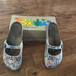 Birkis mosaic print Mary Janes